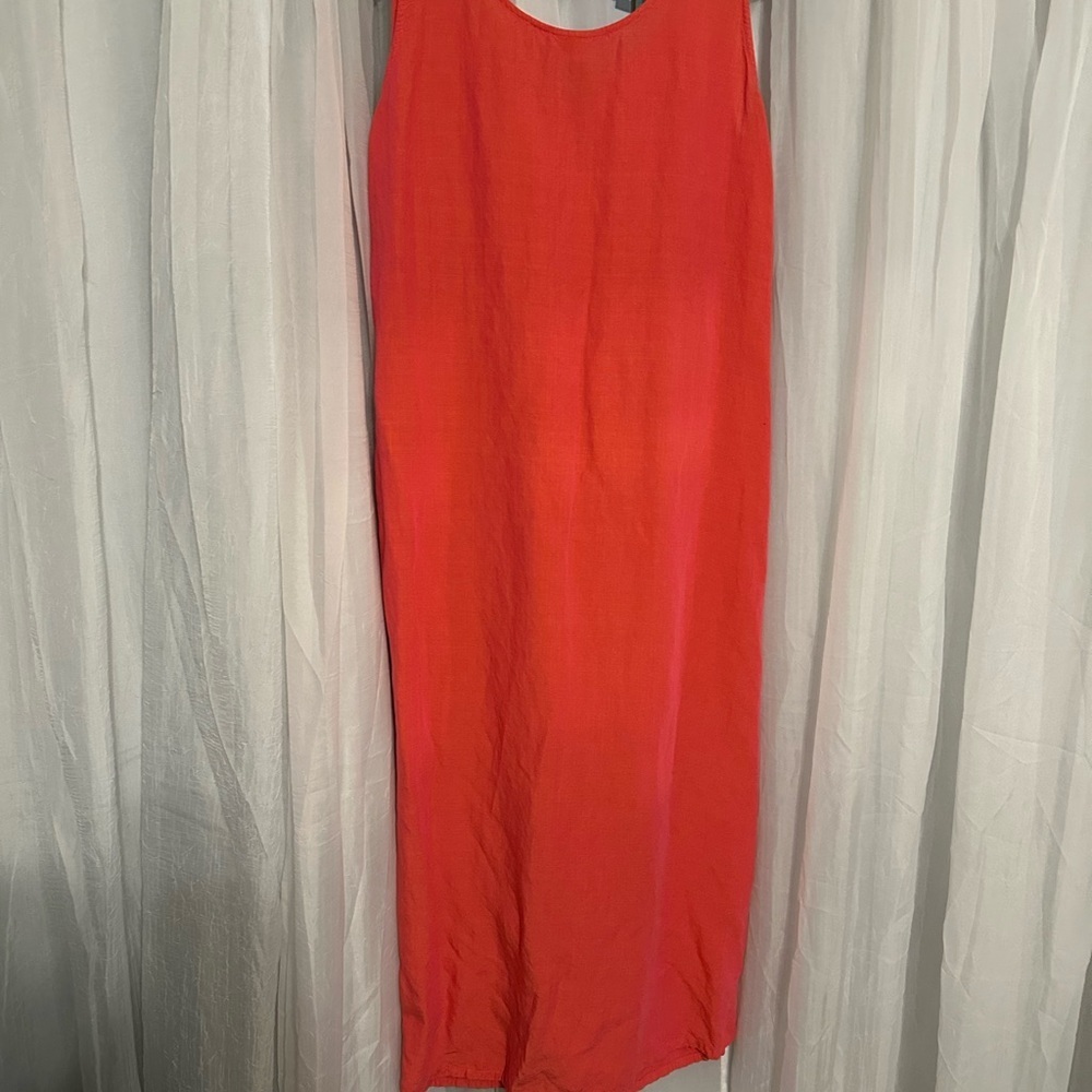 Avenue Vibrant peachy salmon Sleeveless Dress